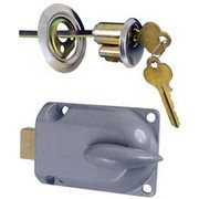 Greengrass N280-784 Metal Lock Cylinder & Interior Bolt Garage Door Deadbolt; Chrome GR136075